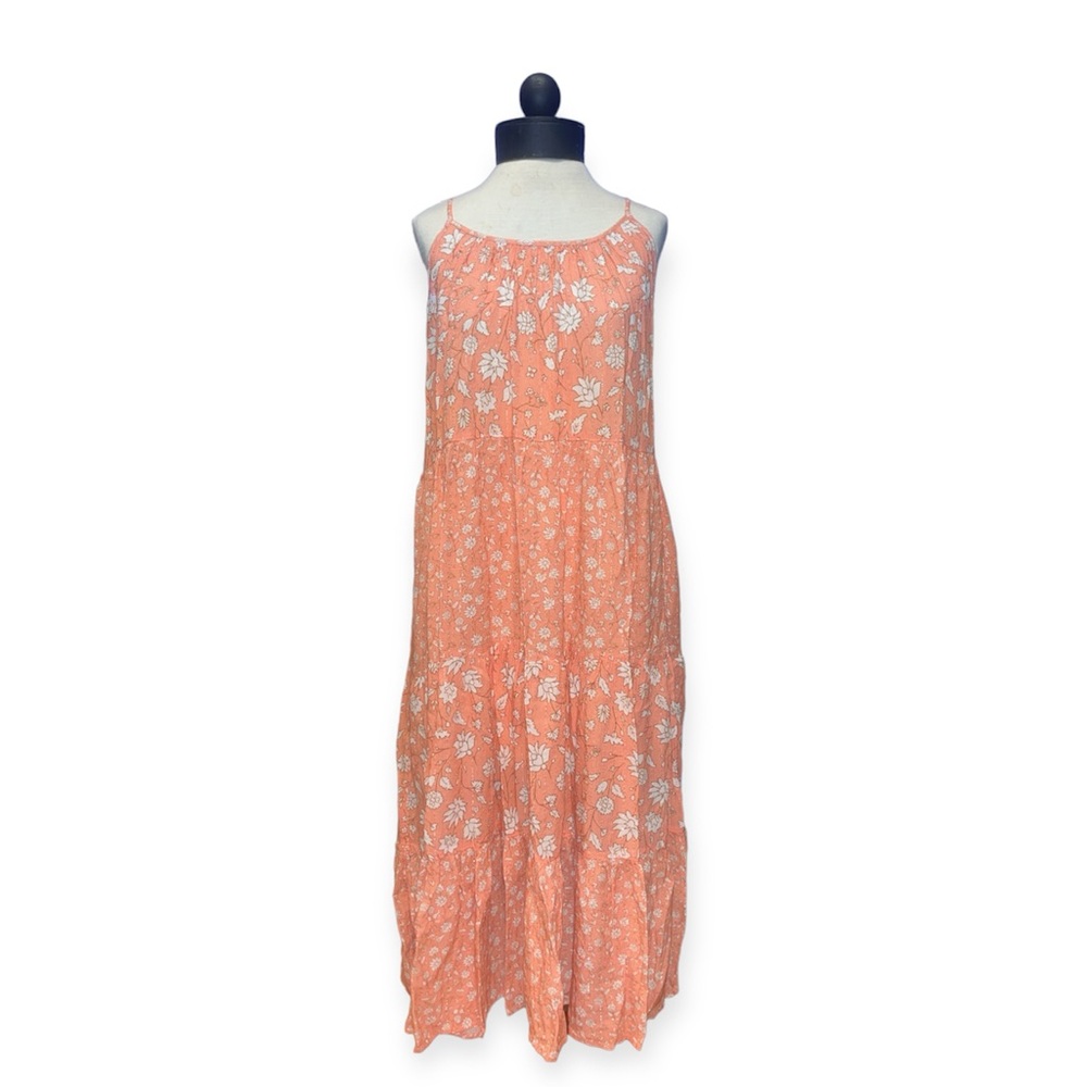 Orange and White Floral Sundress